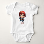 Brave Little Knight Baby Bodysuit Baby Strampler<br><div class="desc">Dress your little one in brave style with this adorable baby bodysuit featuring a comic-style chibi knight character. Soft,  comfortable,  and perfect for everyday wear or baby photo shoots,  this personalized bodysuit adds a touch of fantasy fun to your baby’s wardrobe.</div>