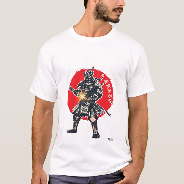 Brave Samurai White T-Shirt (Vorderseite)