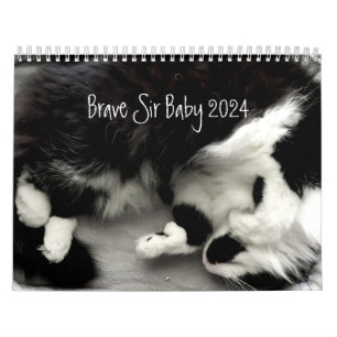 Brave Sir Baby Tuxedo Cat Kalender