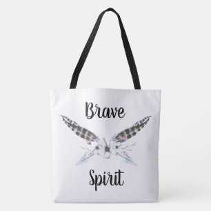 Brave Spirit mit Federn, Pfeilen und Blume