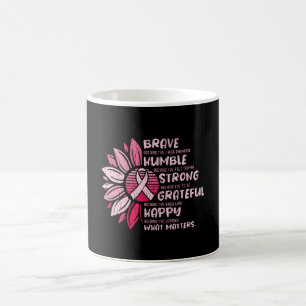 Brave Strong Grateful Breast Cancer Awareness Kaffeetasse