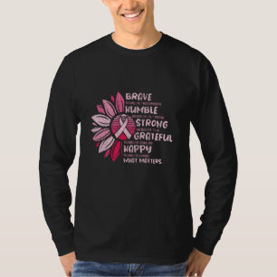 Brave Strong Grateful Breast Cancer Awareness T-Shirt