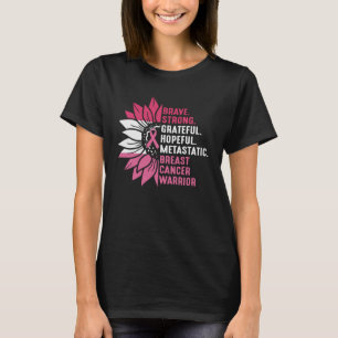 Brave Strong Grateful Breast Cancer Awareness T-Shirt