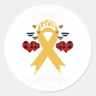 Brave Strong Resilient Chilhood Cancer Awareness Runder Aufkleber
