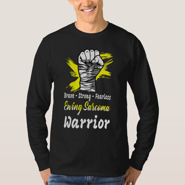 Brave Strong Strong Fearless Ewing Sarcoma Krieger T-Shirt (Vorderseite)