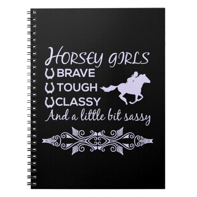 Brave Tough Classy Horse Notizblock (Vorderseite)