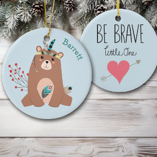 Brave Tribal Bear Personalisiert Keramik Ornament
