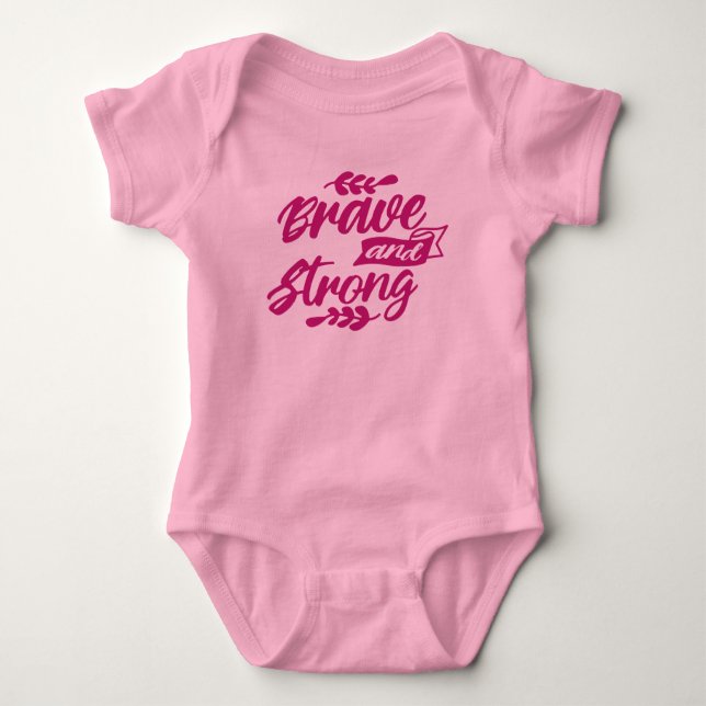 Brave und starke Babybodysuit - Inspiration Baby Strampler (Vorderseite)