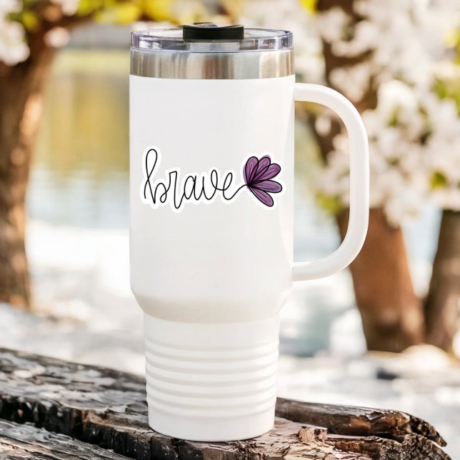 Brave Word Blume Notebook | Die Aufkleber (Brave Affirmation Vinyl Sticker)