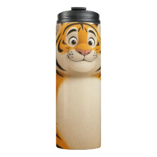 Brave Zodiac Tiger Cartoon Thermal Tumbler Thermosbecher