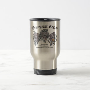 BraveHeart Gruben-Stier-Rettungs-Logo-Reise-Tasse Reisebecher