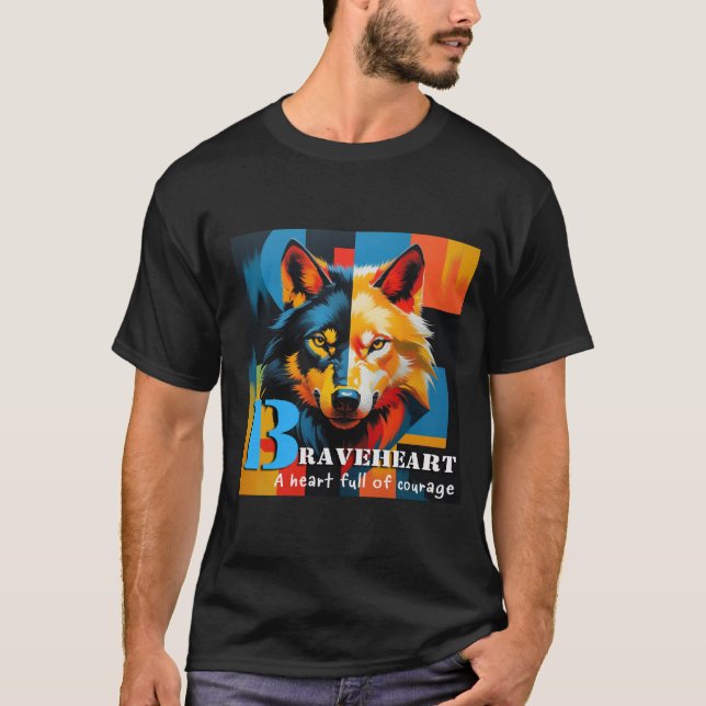 Braveheart Wolf T-Shirt (Vorderseite)