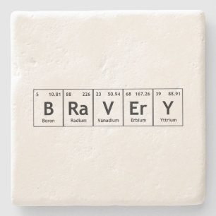 BRaVErY-Elementsymbole Periodische Tabellenwörter Steinuntersetzer