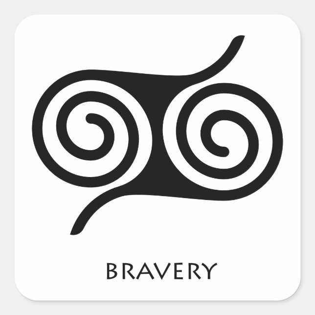 Bravery (Gyawu Atiko) Adinkra Symbol Sticker (Vorderseite)