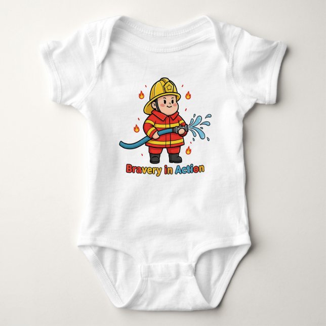 Bravery in Action – Firefighter Hero Tee (Vorderseite)