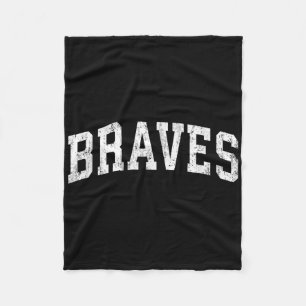Braves Mascot Vintag Athletic Sports Name Design Fleecedecke
