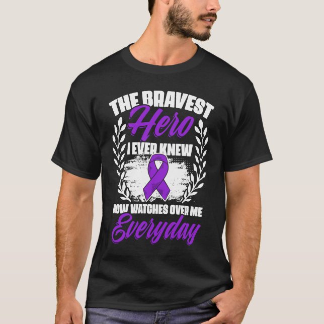 Bravest Hero Ever Knew  Lupus Purple Ribbon Lupus  T-Shirt (Vorderseite)