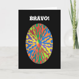 Bravo mit flackernden Farben Gratulationskarte Karte