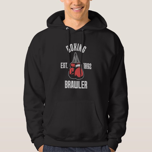 Brawler Boxing Gloves Boxer Hoodie (Vorderseite)