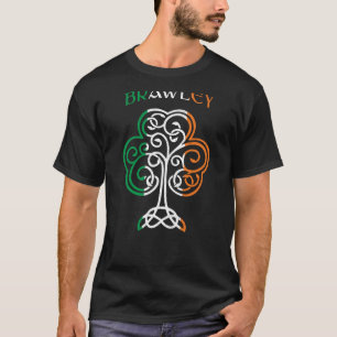 BRAWLEY Irischer Name Shamrock Irland Flagge Famil T-Shirt