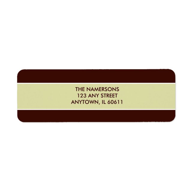 Brawn and Tan Return Address Label (Vorne)
