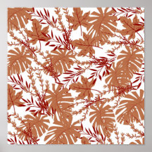 Brawn Autumn Floral Blätter Y2K Muster
