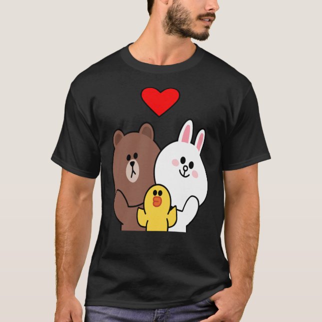 Brawn Bear Cony Bunny Rabbit Duck Wir Liebe Sie   T-Shirt (Vorderseite)