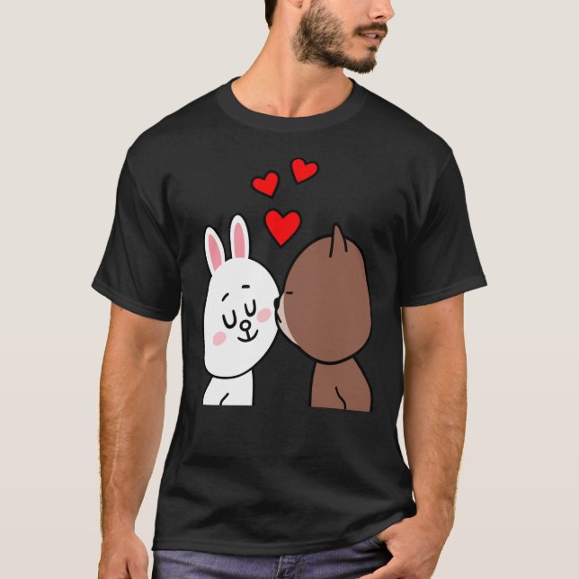 Brawn Bear Cony Bunny Rabbit The Kiss Lightweigh T-Shirt (Vorderseite)