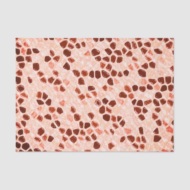 Brawn Beige Pink Coral Orange Seidenpapier (Vorderseite)
