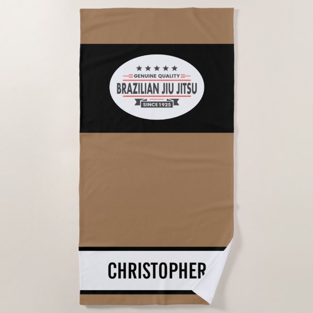 Brawn Belt BJJ Qualität Seit 1925 Gym Dojo Strandtuch (Vorderseite)