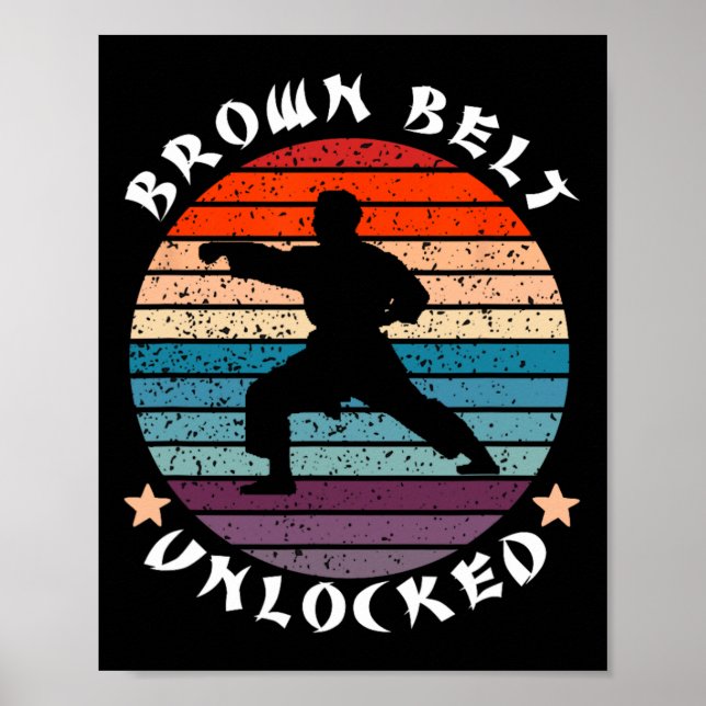 Brawn-Belt-Level-Unlock-Performance-Karate Behalte Poster (Vorne)
