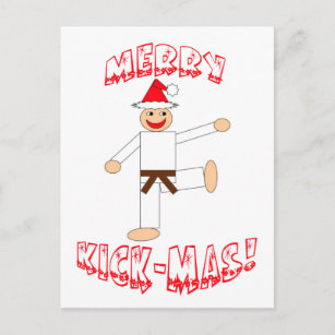 Brawn Belt Merry Kick-Mas! Feiertagspostkarte