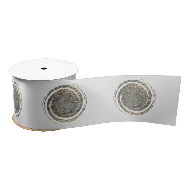 Brawn Bunny Niedlich Desert Wildes Tierkaninchen Satinband (Spule)