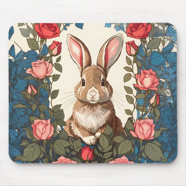 Brawn Bunny Rosen Garden Mousepad (Vorne)
