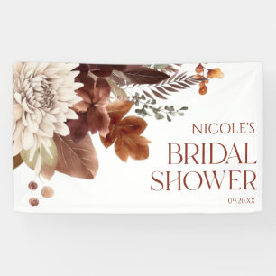 Brawn Burgundy Fall Liebe Blumenkohl Brautparty Banner