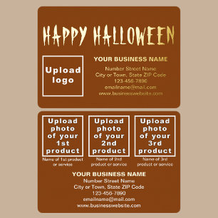Brawn Business Brand on Halloween Rectangle Folien Feiertagskarte