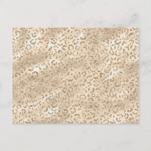 Brawn Cheetah Leopard Skin Print Muster Tier Postkarte