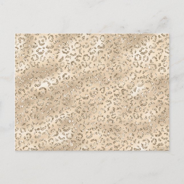 Brawn Cheetah Leopard Skin Print Muster Tier Postkarte (Vorderseite)