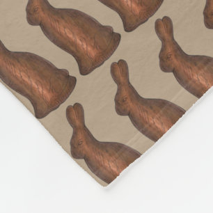Brawn Chocolate Rabbit Bunny Oaster Candy Leckerei Fleecedecke