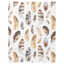 Brawn Cream Tribal Native Feathers