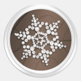 Brawn Crystal Snowflake Umschlag Aufkleber