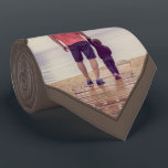Brawn Custom Foto Krawatte<br><div class="desc">Braun Custom Foto Krawatte. Ein perfektes Geschenk für einen Vater oder Großvater am Vatertag, Geburtstag oder Weihnachten.</div>