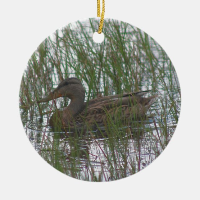 Brawn Duck Wildlife Keramik Ornament (Vorne)