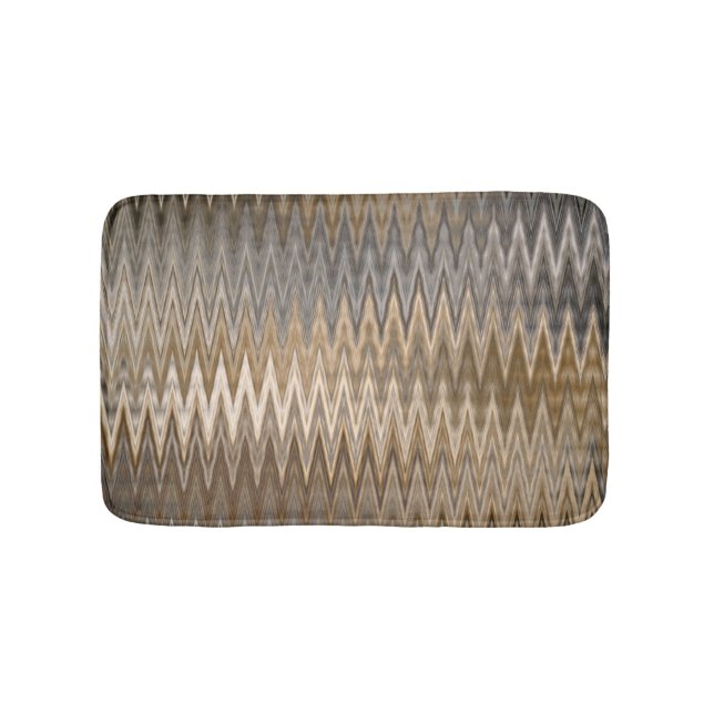 Brawn Earth Toned Wavy Muster Badematte (Vorderseite)
