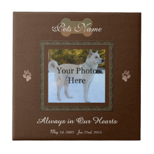 Brawn Elegant Dog oder Cat Memorial Fliese