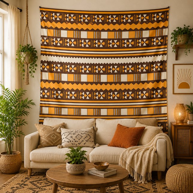 Brawn ethntec Aztec Wandteppich (Earthy Patterns. Cozy Living.)