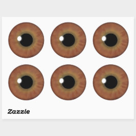 Brawn Eye Iris Cooles Eyeball Custom Round Sticker