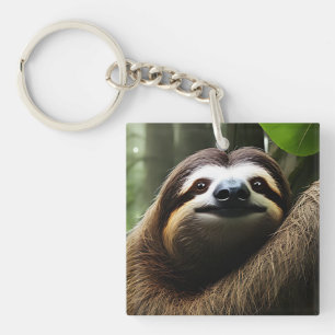Brawn Fuzzy Sloth, Foto Block Schlüsselanhänger