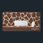 Brawn Giraffe Animal Print Custom Curry Name Schreibtischunterlage<br><div class="desc">Dies ist eine braune Giraffe Tierdruck Custom Curry Name Desk Mat!</div>