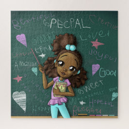 Brawn Girl und positive Worte Puzzle